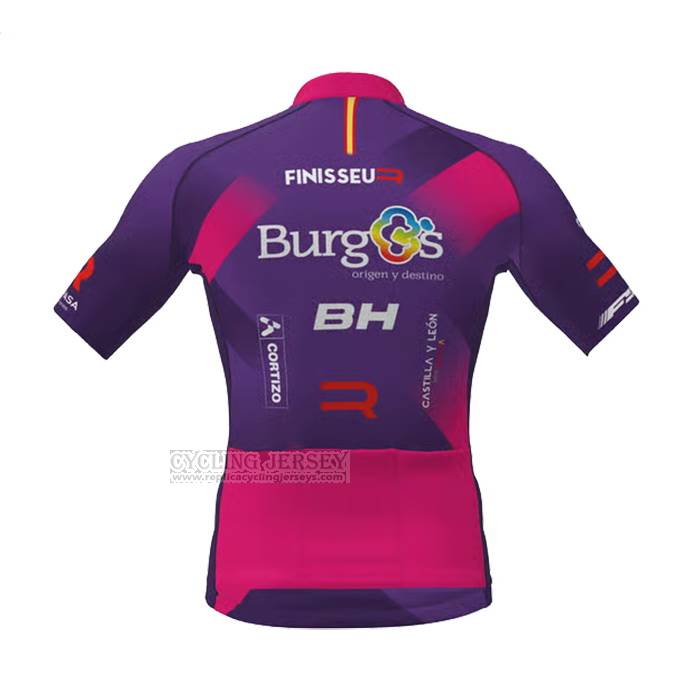 2023 Cycling Jersey Burgos BH Fuchsia Short Sleeve and Bib Short